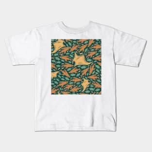 Ocean Life With Various Fishes Design Kids T-Shirt